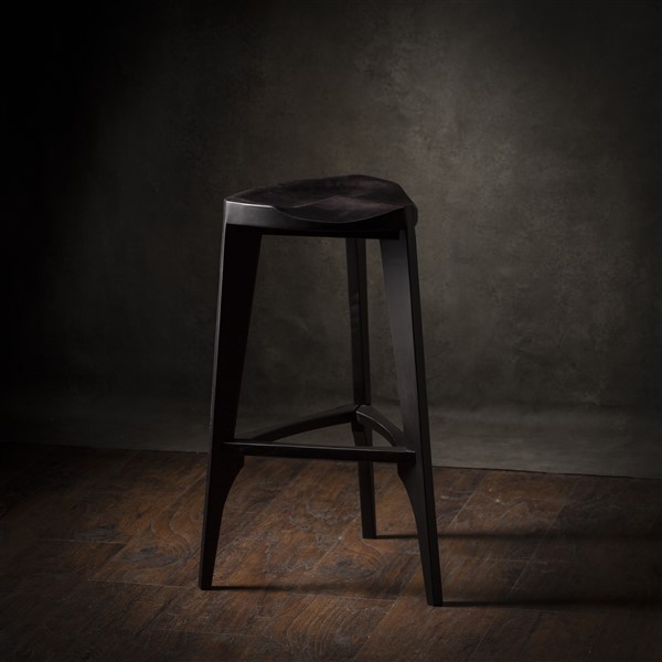 _D7A8534 Drvena barska stolica crna