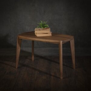 Drveni stočić Nora od oraha 70x40x45 cm – japandi dizajn, Meda Furniture