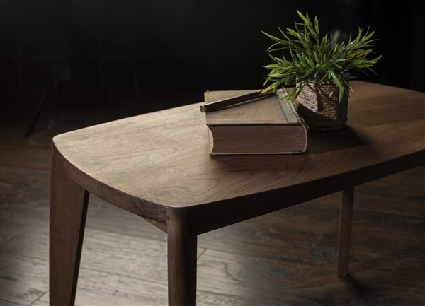 Drveni stočić Nora – 70×40×45 cm | Meda Furniture Drveni stočić Nora od oraha 70x40x45 cm – japandi dizajn, Meda Furniture