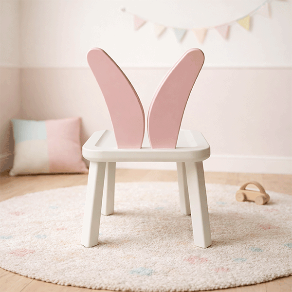Big-Bunny-3 Dečija belo roze stolica pogled od pozadi
