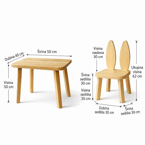 Little-Table-9 Dečiji sto i stolica sa dimenzijama